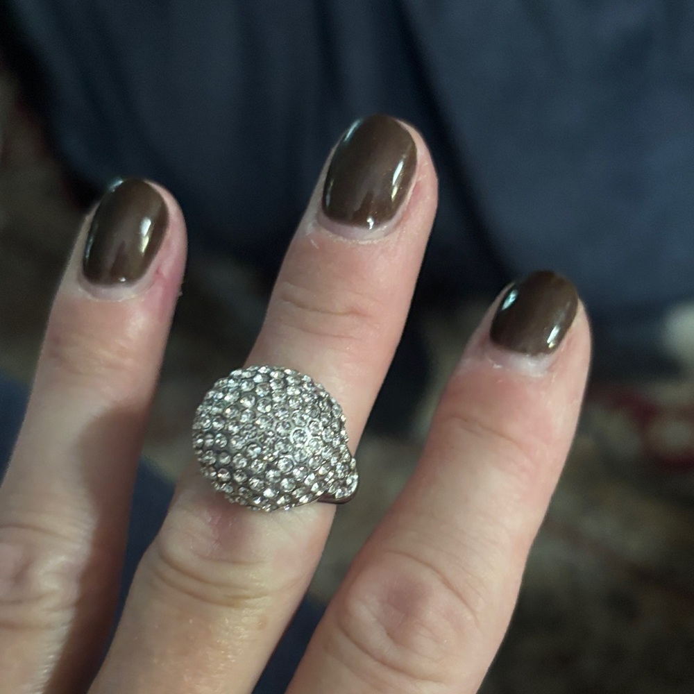 Kohl's Silver Crystal Dome Ring